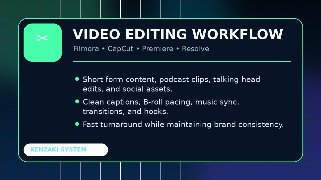 Editing workflow infographic